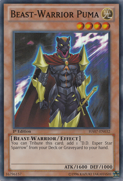 Beast-Warrior Puma [HA07-EN032] Super Rare on Sale