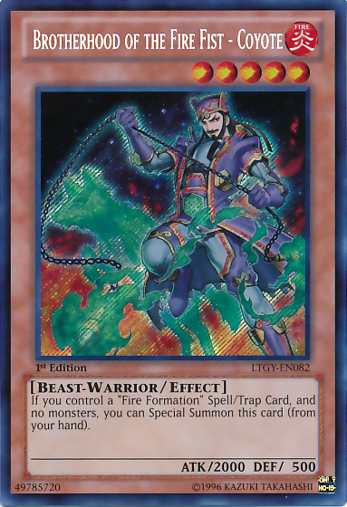 Brotherhood of the Fire Fist - Coyote [LTGY-EN082] Secret Rare on Sale